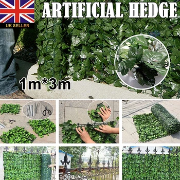 

New Artificial Leaf Screening Hedge Wall Cover 1*3M Fake Leaves Plants Wall Fake Panel Backdrop for Home Garden Decoration