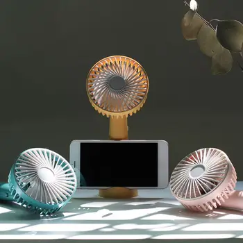 

Mini Handheld Fan USB Rechargeable Desktop Cooling Fan Mobile Phone Holder Adjustable Angle Air Cooler for Home Office