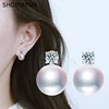 SHDIYAYUN Fine Pearl Earrings For Women Freshwater Pearl Princess Style Silver Stud Earring Wedding Jewelry Diamond Earrings ► Photo 1/6