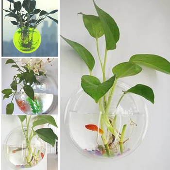 

Pot Plant Wall Hanging Fish Bowl Aquarium Tank Aquatic Pet Supplies Pet Products Wall Mount Fish Tank Home Decoration