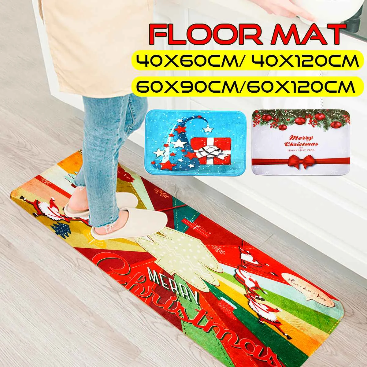 Коврик для ванной комнаты рождественский спальный коврик на кухню нескользящий Пол Дверной Коврик подарок украшение дома дышащий изысканный ковер