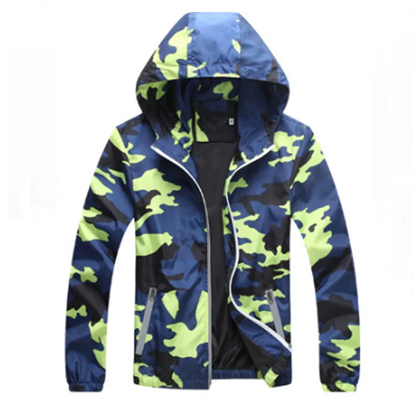 70% OFF Men's new 2019 camouflage hooded jacket with zipper casual coat