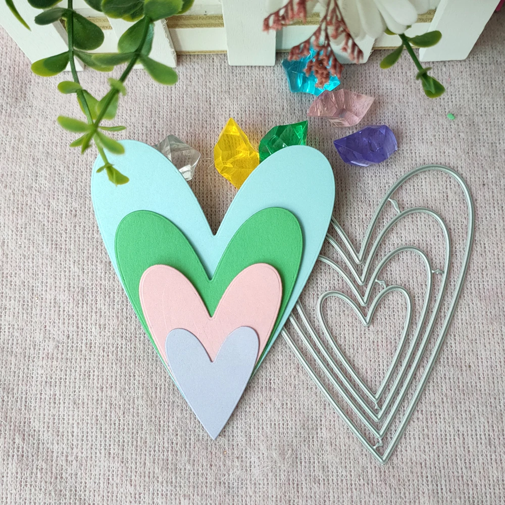 

New Three-layer heart Metal cutting Die scrapbook Decoration embossed Photo album Decoration Card making DIY Handicrafts