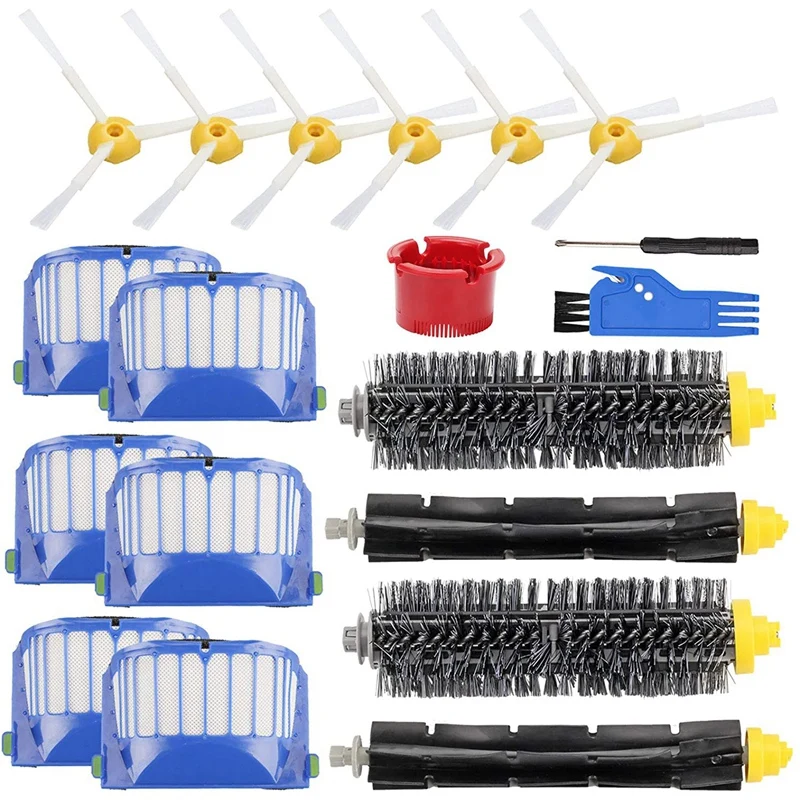 Replacement Parts Kit For iRobot Roomba 600 Series Vacuum Filter Brush Cleaner 