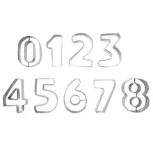 9 шт. формочки для печенья 0-8 цифр креативное украшение торта из нержавеющей стали Форма для торта помадка инструмент для изготовления десертных печенья