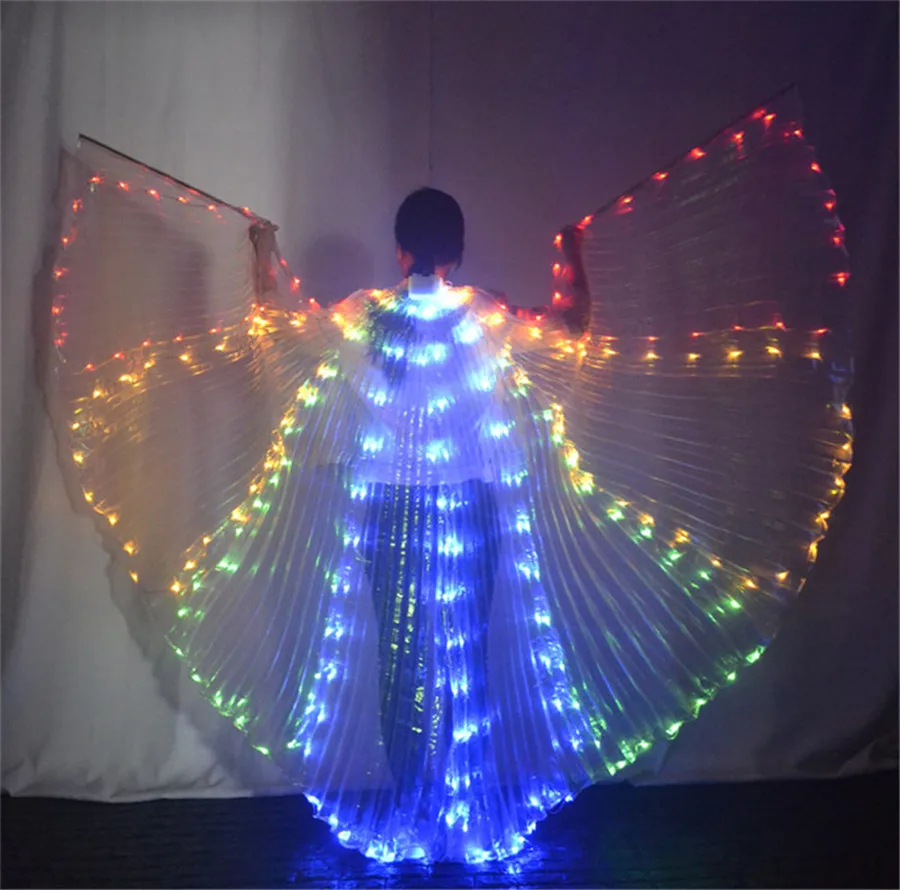 cheap Color glowing butterfly wings LED lighting dance props catwalk show creative novelty costume wedding show