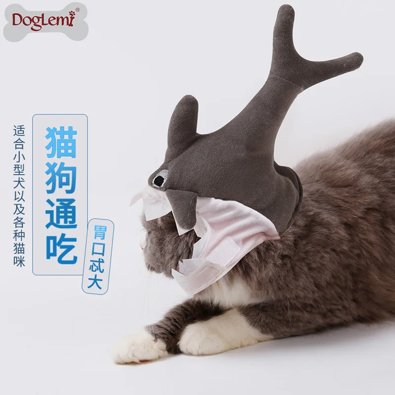 3D Хэллоуин собака, домашняя кошка акула костюм для вечеринки наряды для маленьких средних теплая одежда для собак Зима флисовая шапка для собак для чихуахуа смешная шапка