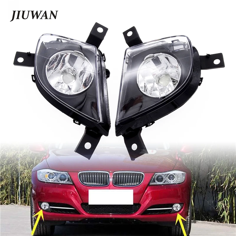 

1 Pair Left/Right Car Front Bumper Fog Light Housing Transparent Lens Driving Fog Lamp Cover For BMW E90 E91 328i 335i 2009-2011