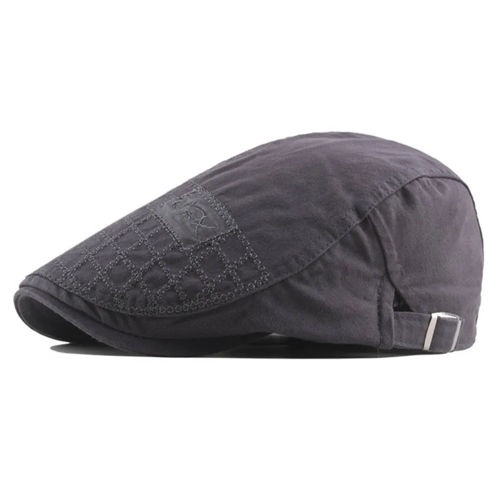 Gray Men Snapback Cap Dad Hat Summer bone gorras Fashion Men Autumn/Winter Berets Embroidered Cotton Caps With Tapered Fabric cap - Цвет: Gray