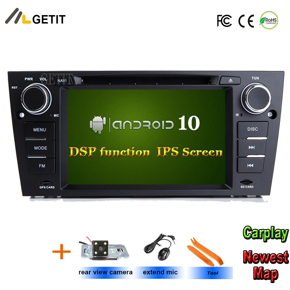 Автомобильный мультимедийный плеер стерео система на Android 10 с DVD Wi Fi BT GPS