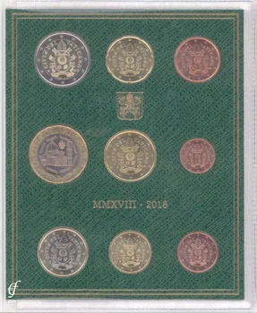 

Vatican 2018 9 Full Set of Coins Plus 5 Euro Commemorative Coin Official Pack 100% Authentic Original Coin Collectibles UNC