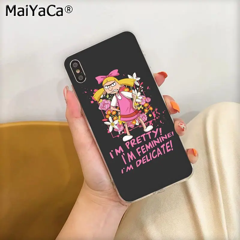 MaiYaCa Забавный мультфильм Эй Арнольд Helga Любовь ТПУ прозрачный чехол для телефона оболочка для iphone 11 pro 8 7 66S Plus X XS MAX 5s SE XR