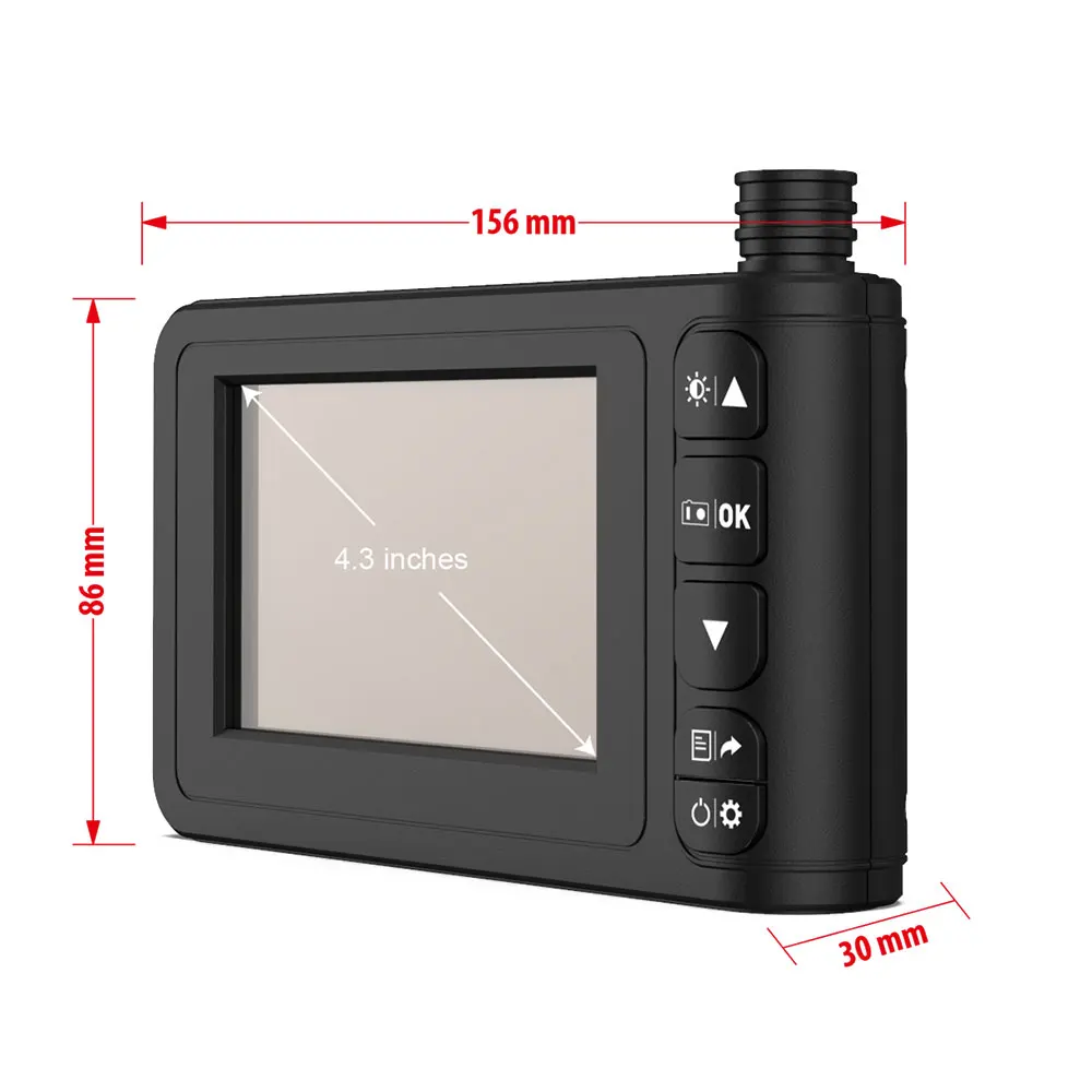 Portable Ear Spoon Borescope Handheld Endoscope Inspection Camera Photos ABS Inskam129 8mm Real-Time Video Microscope