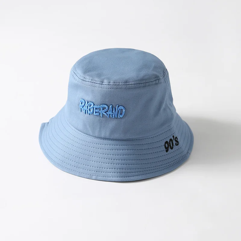 blue Модная Панама, шляпа-Панама для мужчин и женщин, осенняя Кепка с покрывалом, банан, вышивка, письмо, Боб, хип-хоп, Gorros, рыбалка, рыбак, шляпа - Цвет: blue