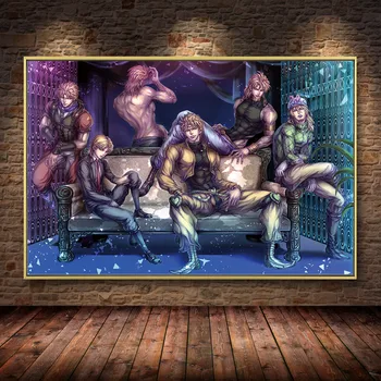 

JoJo s Bizarre Adventure Japan Anime Cartoon Poster and Prints Canvas Painting Art Wall Pictures Living Room Home Decor