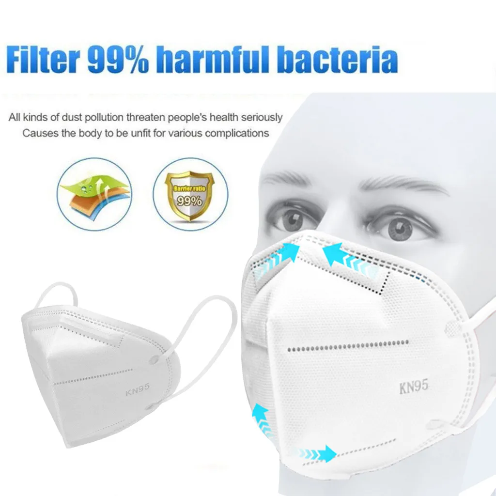 

10pcs Disposable Respirator Dust Mask PM2.5 Wind And Haze Pollution Protection Filter Kn 95 Protective masks