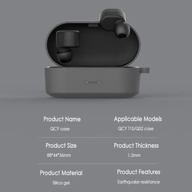 Новый защитный чехол для QCY T1S/QS2 комплект Bluetooth гарнитуры силиконовая крышка с