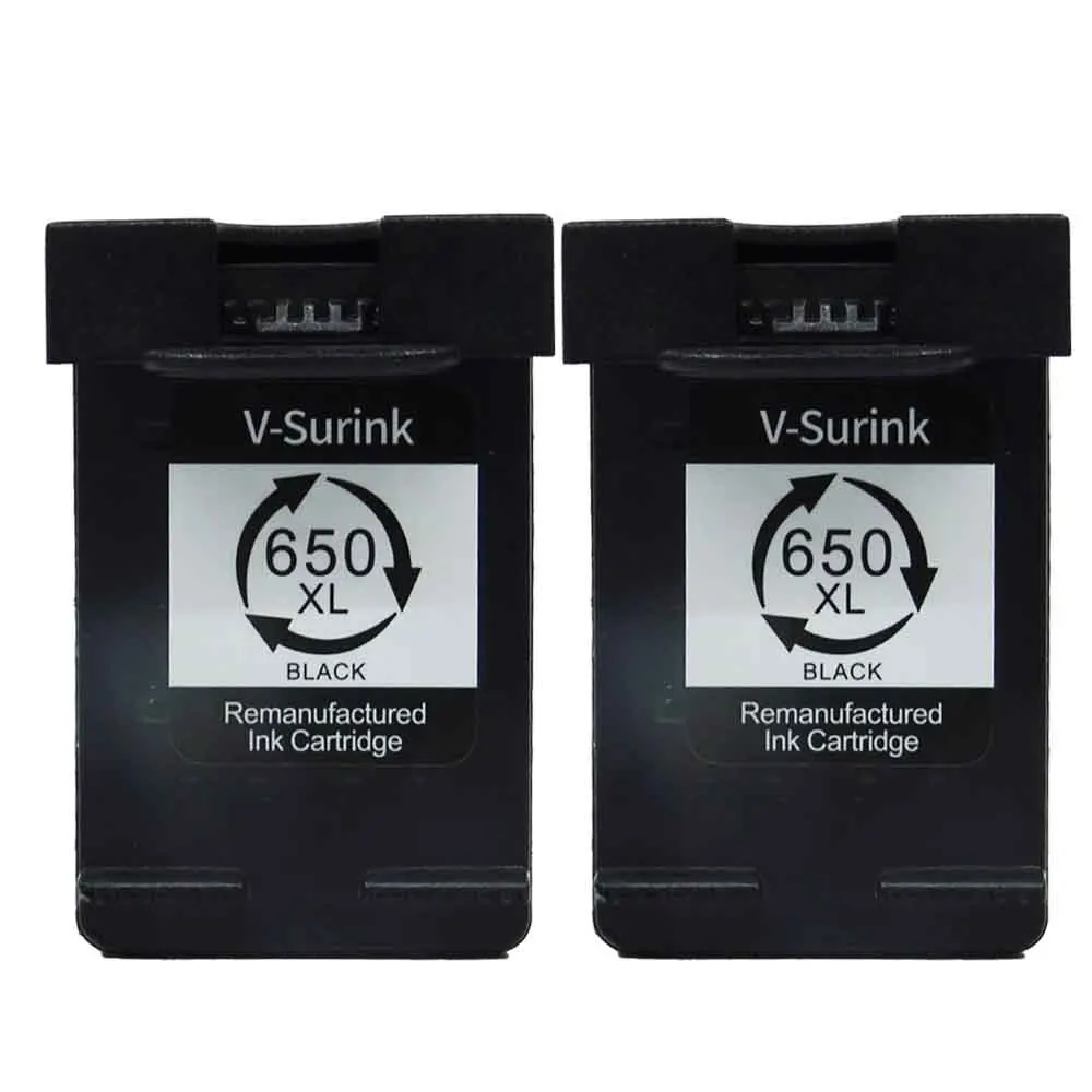 V-Surink чернильный картридж 650XL Замена для hp 650 hp 650 xl для hp Deskjet 1015 1515 2515 2545 2645 3515 4645 принтер - Цвет: 2 Black