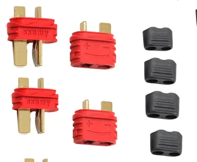 2/5/10 Pairs AMASS Upgrated Sheathed T Plug Connectors Dean Style with Protection Cover for RC Battery ESC Motor Controller