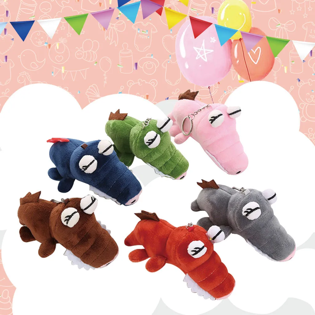 Mini Backpack Charms Pendant Trinket Cute Plush Toys Scrocodile Soft Stuffed Animals Dolls Gift lanyard keychain gadgets #A