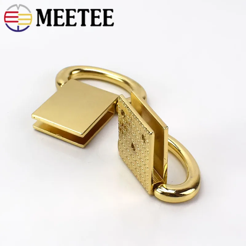 Металлическая скоба Meetee с золотым крючком пряжкой для сумок ремешков ремней