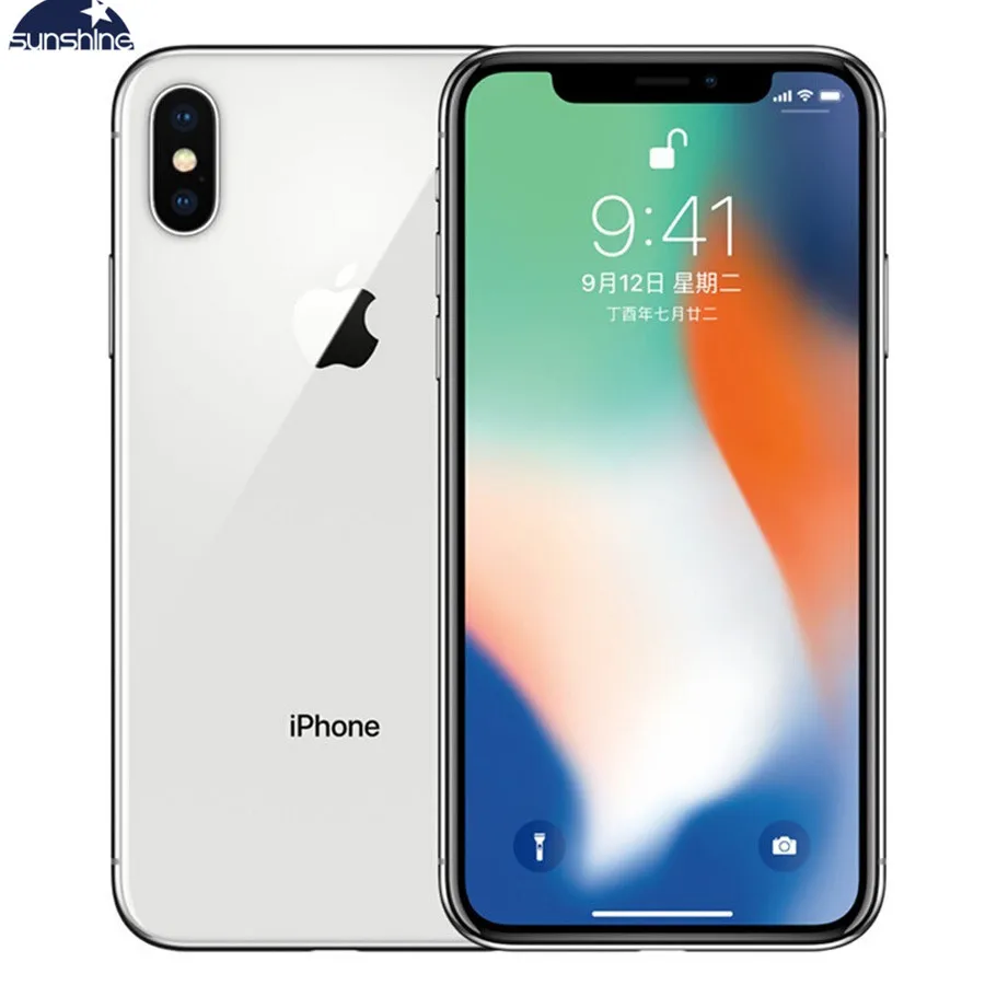 Unlocked Original Entsperrt Apple iPhone X 4G LTE handy 5,8 ''12.0MP 3G RAM 64G/256G ROM Gesicht ID Handy