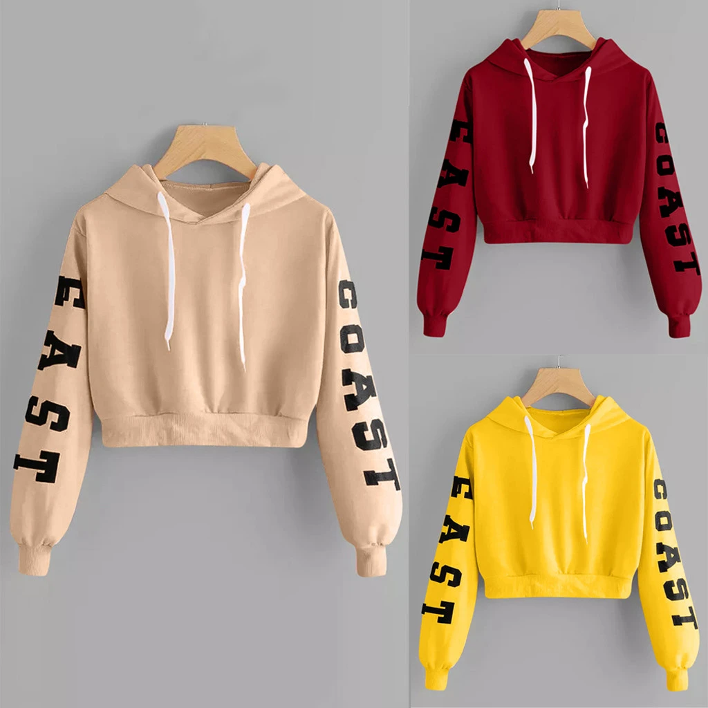 Womens Streetwear Autumn Letters Long Sleeve Hoodie Sweatshirt Spring Hoodies Female Winter Sweatshirts Girl Ladies 809