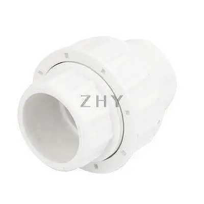 

White PVC Plastic Pipe Adapter Connector Coupler 32mm x 32mm for Water Supply