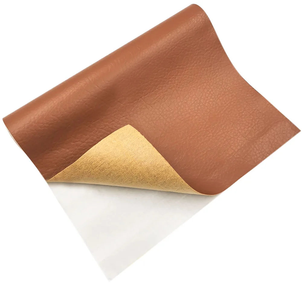 Roll 20*120cm Litchi Pattern Back Self adhesive Faux PU Leather Fabric Hole Repair Patch Sticker for Sofa DIY Craft Handmade repair patches leather repair patches