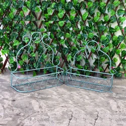 Étagère murale suspendue en fer forgé, style rétro européen, pour balcon, salon, plantes, Pot de fleurs succulentes 