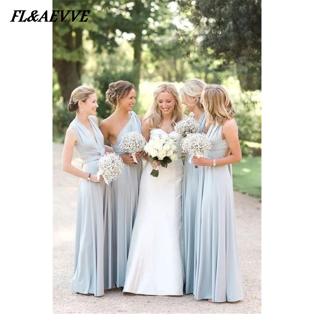 Mismatched A Line Cheap Chiffon Floor Length Long Bridesmaid Dresses (1)