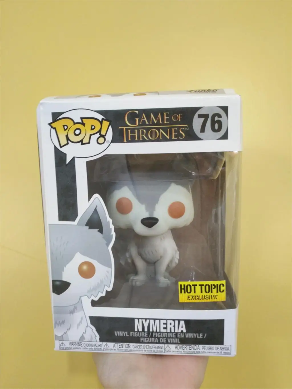 Funko Pop Игра престолов Призрак волк Nymeria 10 см фигурка игрушки - Цвет: with retail box