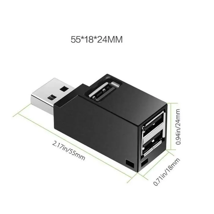 3 шт. Мини 3 порта usb-хаб высокоскоростной передачи данных сплиттер коробка адаптер для ноутбука GDeals
