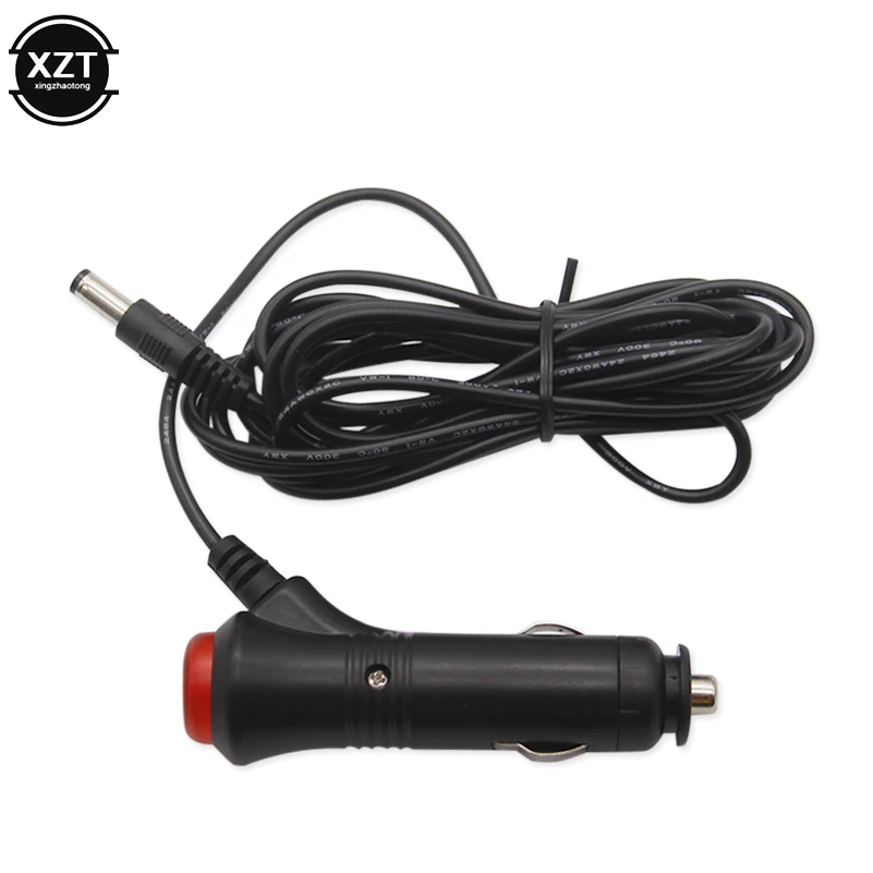 

12V 24V Car Cigarette Lighter DC 2.1 x 5.5 mm Plug Charger Power Cable Universal For Car GPS Monitor Camera 3M Adapter Cord Lead