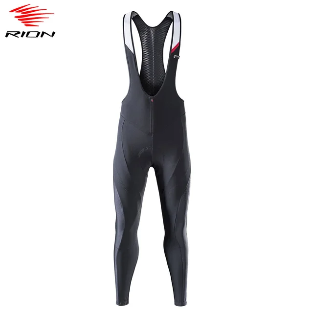 US $38.84 RION Men's Winter Thermal Fleece Cycling Bib Pants Mountain Bike Zipper Cycling Tights Pro Team Gel
