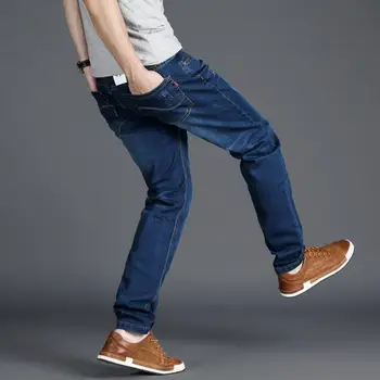 

2020 Spring and Autumn Style Jeans maa1 Men's Stretch Slim Feet Men's Waist Plus Fat People Was Thin Long Pants TH814-09