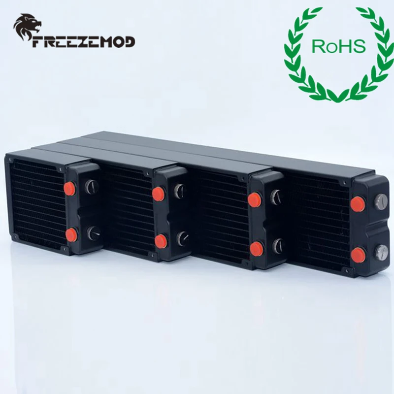 FREEZEMOD-computer-pc-water-cooler-copper-radiator-double-layers-45MM-thick-copper-fins-G1-4-ROHS (2)