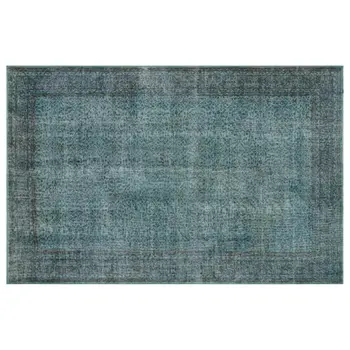 

Handmade Green Vintage Overdyed Turkish Area Rug 191x296 Cm-6'3''X9'9''