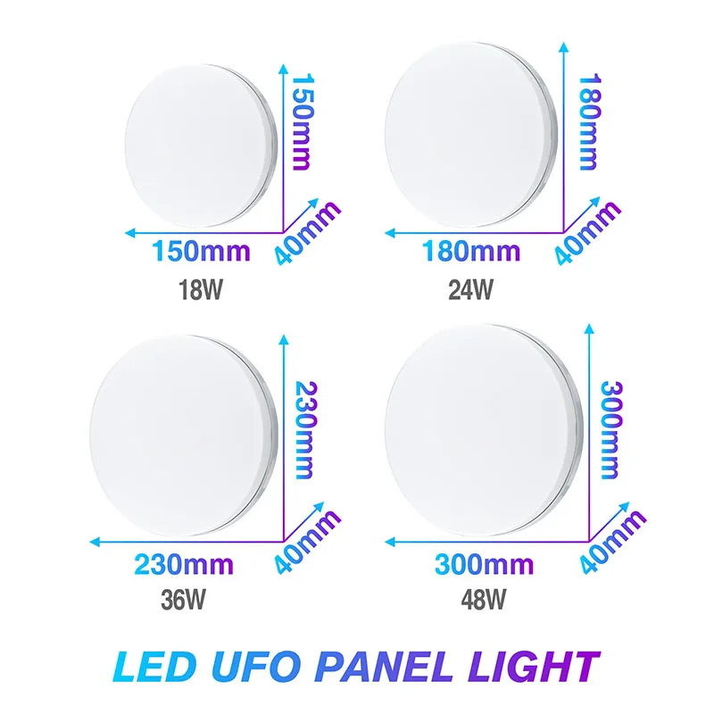 LED Panel Lamp Ceiling Light 6W 9W 13W 18W 24W 36W 48W AC85-265V  Surface Round LED Mounted Modern Down Lighting For Home Lamp