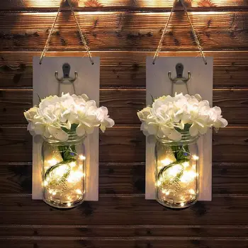 

LED Mason Wall Lamp Outdoor Courtyard Garden Hanging Lamp Retro Atmosphere Bottle Lamp with Remote Control for Home Decoration