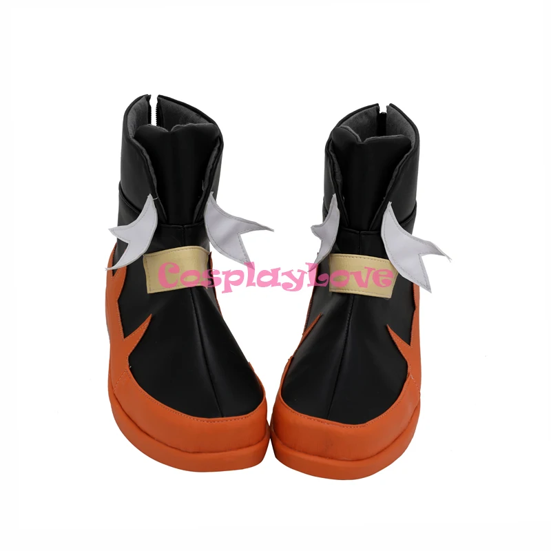 Pokemon Pokémon Sword And Shield Raihan Red Black Cosplay Shoes Long Boots Leather CosplayLove For Halloween Christmas (5)