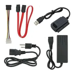 Câble adaptateur 3 en 1 USB 2.0 vers IDE / SATA 2.5 ",3.5", pour disque dur HDD SSD, 480 mo/s, convertisseur d'interface de données 