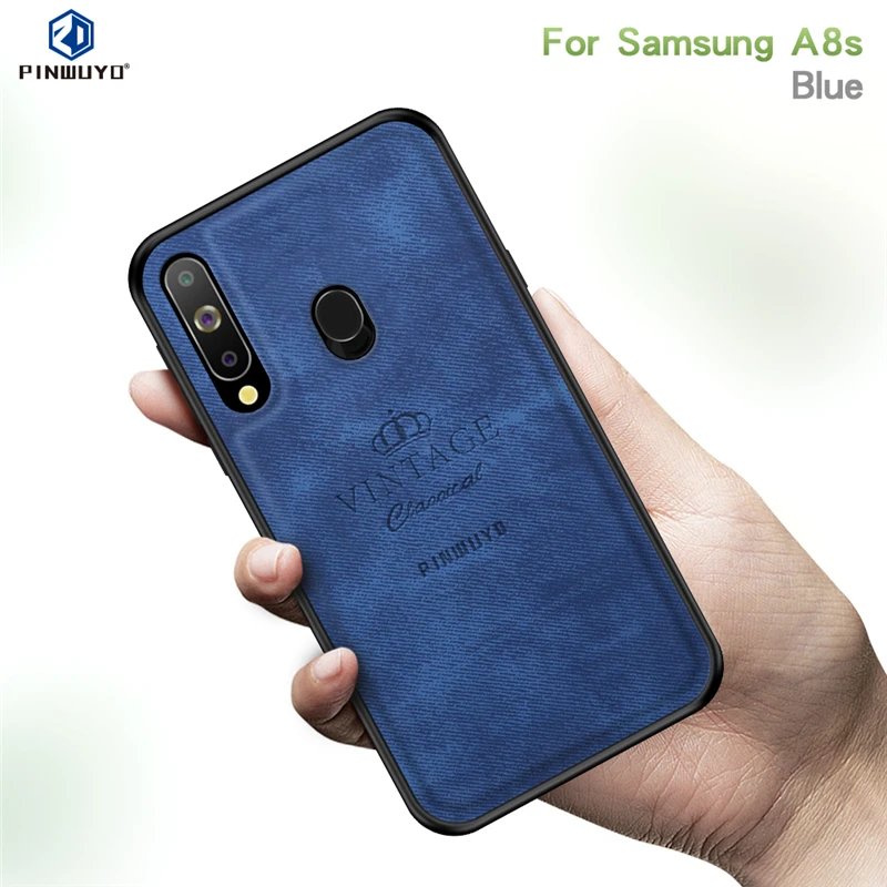 Чехол для samsung Galaxy A8S Винтажный чехол из кожи ПУ и ПК жесткий защитный | Мобильные