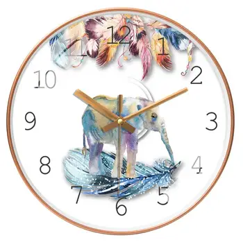 

Chine Style Painting Wall Clock Individual Design Top Gifts Living Room Decoration Quartz Wall Clock Mural Wall Watch 2020 G087