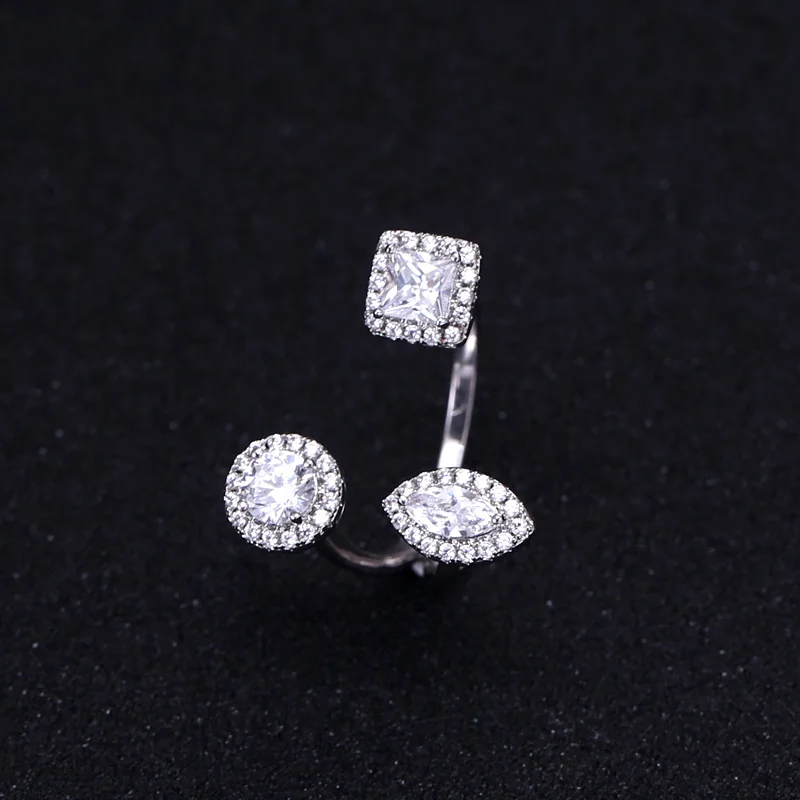 Модные женские ювелирные изделия ручной работы кольцо из кубического циркония