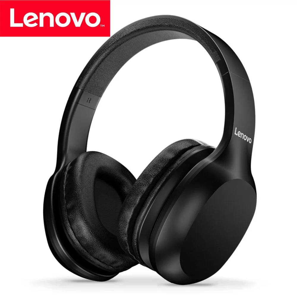 

Lenovo HD100 Bluetooth Headphones With Heavy-Calibre Driver Speaker, Advanced Earmuffs Supprot Cut/ Pause/Play/Answer/Hang Up