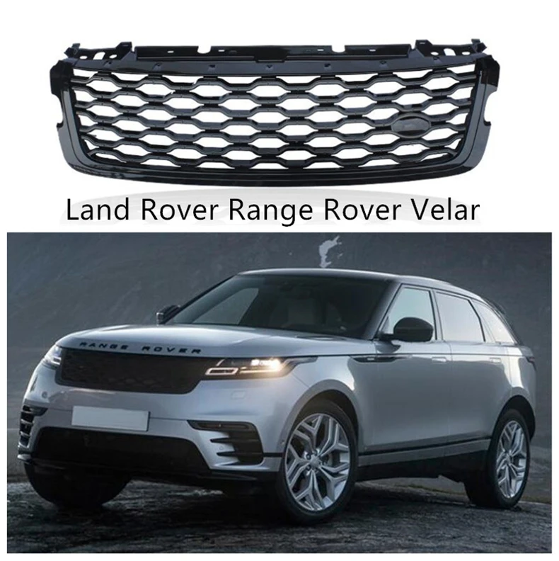 Гоночные Грили для Land Rover Range Rover Velar Высокое качество ABS Черные Аксессуары для решетки