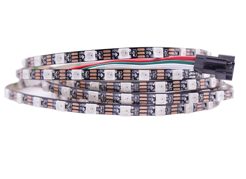Прибор приемно-DC5V SK6812MINI 3535 и 5050 RGB светодиодный пиксель полосы 60 Светодиодный s/m 4 мм 5 мм FPC 60 пикс./м WS2812B белая/черная печатная плата