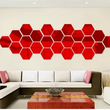 Cross Border Amazon акриловые стерео геометрические восьмиугольное зеркало стикер спальня гостиная Наклейки для декора комнаты