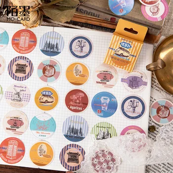 

45pcs/box Modern Bullet Journal Decorative Stickers Stationery Mini Stickers Scrapbooking Vintage DIY Diary Album Stick